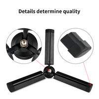 Mini trépied de bureau pour téléphone, appareil photo et vlog, compact et portable, pour smartphones et appareils photo compacts, facile à installer et à ajuster