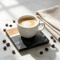 Sous-verres en bois imprimés marbrés en gros, sous-verres de service personnalisés pour ustensiles de cuisine