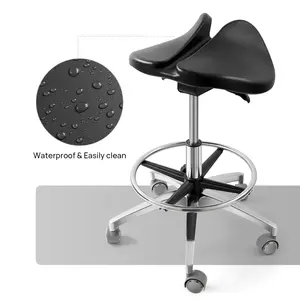 Wholesale Hospital /Clinic Chair Saddle Stool Swivel Saddle Mobile Dentist Chair Doctor's Stool