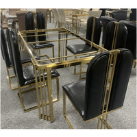 Mobilier de Salon Foshan Luxe pour Salle à Manger, Ensemble Table et 8 Chaises pour Villa