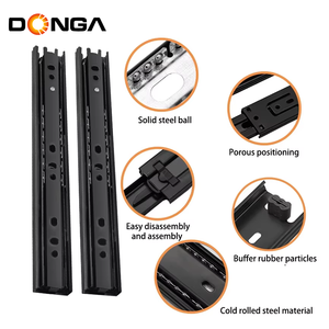 DONGGANG Mecanismo de extensión de mesa <span class=keywords><strong>con</strong></span> rodamientos de bolas y bloqueo, <span class=keywords><strong>correderas</strong></span> telescópicas de 3 pliegues <span class=keywords><strong>para</strong></span> <span class=keywords><strong>cajones</strong></span> - Product Image 6