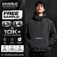 Chaqueta Anorak Técnica Charlo con Ribete Curvo, Cortavientos, Estilo Urbano, Personalizable con Logotipo, Marca Privada, OEM, ODM, Venta al Por Mayor