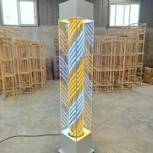 ป้ายไฟร้านตัดผมแบบหมุนได้ ไฟ LED สำหรับภายนอกอาคาร สว่างมาก กันน้ำ ป้ายร้านทำผม กล่องไฟกระจกหลากสี - Product Image 2