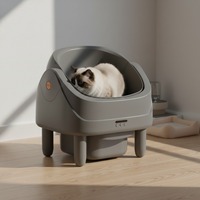 Bac à litière pour chat électrique intelligent, silencieux, de petite taille, design écologique