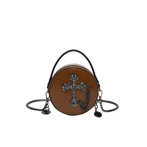 Sac messager pour femme en PU de haute qualité. Avec décoration en chaîne. Sac à main de luxe de créateur.5168 - Product Image 5