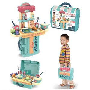 Moderno Juego de Cocina y Comida de Juguete para Niños, con Grifo Real, Juguetes de Plástico para Niñas, Juguete Educativo de Cocina Realista - Product Image 1