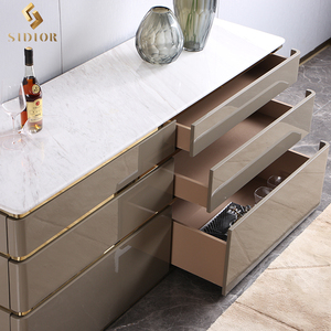 Armoire <span class=keywords><strong>console</strong></span> moderne de luxe en marbre d'alto table avec tiroir armoire latérale en marbre <span class=keywords><strong>console</strong></span> <span class=keywords><strong>blanc</strong></span> <span class=keywords><strong>et</strong></span> or armoire de rangement - Product Image 3