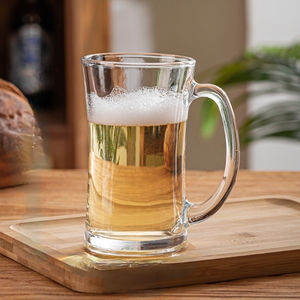Chope à bière en <span class=keywords><strong>verre</strong></span> classique à large ouverture en forme de corne, vente en gros, verres à bière <span class=keywords><strong>Carlsberg</strong></span>, chopes à boire, fond large, transparent, vierge, 380 ml - Product Image 2