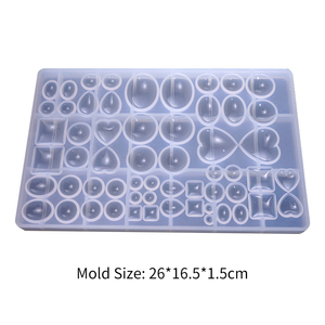 DM620 DIY Cabochons Gemstone Jewelry Silicone Casting Mold Epoxy <b>Resin</b> Gem Pendant Mold - Product Image 6
