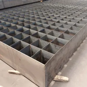 Building Material Heavy Duty Grating Steel Galvanized Intensive Grating Walkway Platform Stair Treads Trench Drainage Cover