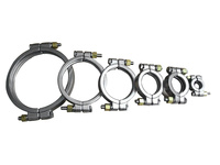 Collier de serrage sanitaire en acier inoxydable à trois pinces, robuste, haute pression, haute résistance, surface lisse, pour équipement et tuyauterie
