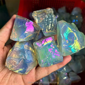 Bulk Wholesale Raw Crystals Healing Stones Reiki Crystal Quartz Electroplate White Opal Rough - Product Image 4