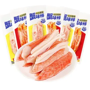 30g listo para comer mariscos bocadillos hoja de pino bacalao cangrejo sabor stick snack stick