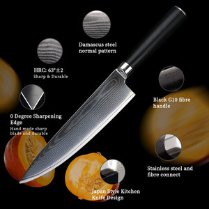 Konoll 4 Pcs Black Pakka Wood 10cr15Mov Dmascus Steel 67 Layers Damascus <strong>Knife</strong> Set Kitchen Cook <strong>Sushi</strong> Japanese <strong>Knife</strong> - Product Image 4