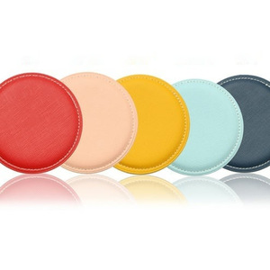 Manufacturer supplies leather makeup <b>mirrors</b>, Korean style portable makeup <b>mirrors</b>, solid color <b>small</b> <b>mirrors</b>, and wholesale - Product Image 3