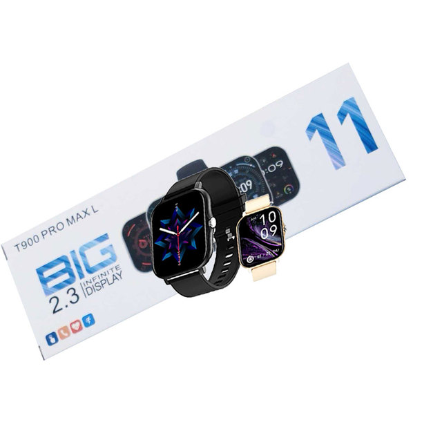 T900 Pro Max L Hiwatch Pro Square Silica Gel Smartwatch IPS Display BT Calls IP67 Waterproof 4 Days Battery Life Android Watch