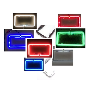 Tùy chỉnh Led thể thao phong cách nhựa phổ phù hợp với xe tấm giấy phép Khung & chủ chúng tôi tiêu chuẩn colourful <span class=keywords><strong>Neon</strong></span> khói đen - Product Image 4
