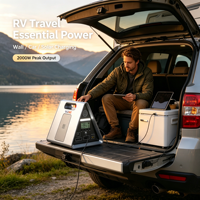 Station d'alimentation portable solaire LiFePO4 1000W, prête pour l'extérieur, avec écran LCD LED, sorties multi-DC USB PD, pour le camping, les situations d'urgence et la sauvegarde à domicile