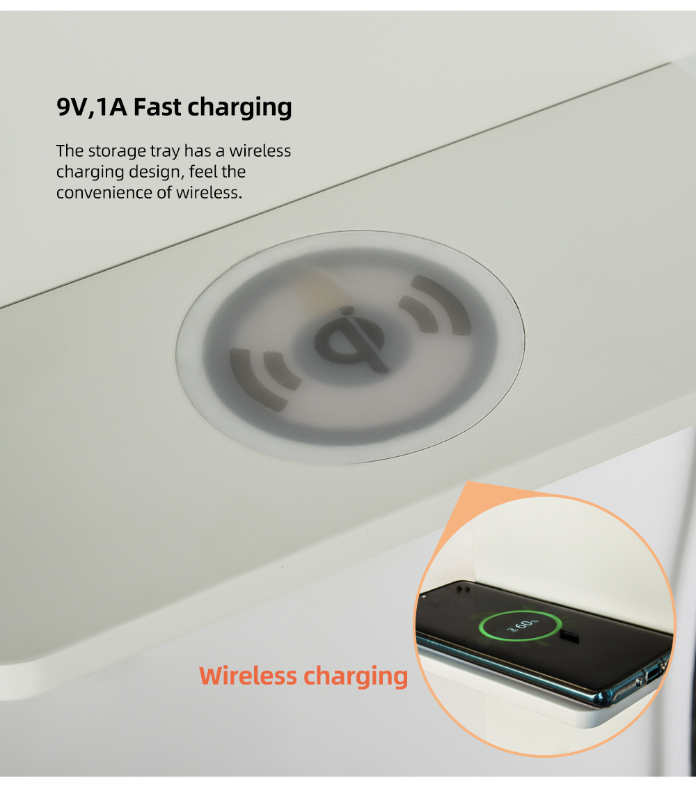 LED Wall Light Switch With Wireless USB Charging Wall Lamps Rotatable Spot Bedroom Bedside Backlit Reading Lamp