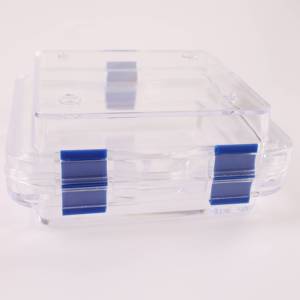 Transparante kunststof tandendoosjes met folie voor gebitsprotheses - Product Image 2