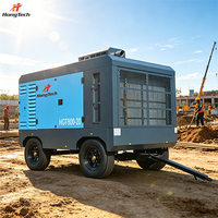 Compresseur d'air diesel remorquable haute pression 18bar 20bar 25bar 700CFM 800CFM avec moteur Cummins, portable pour sites de travail isolés et mines