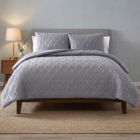 Ensemble de literie matelassée de qualité hôtelière en 3 pièces, ensemble de couette de luxe avec 2 taies d'oreiller