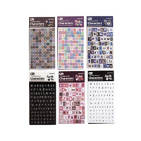 Lot de 4 autocollants de la série Personnages, décorations DIY rétro, basiques et polyvalentes pour Bullet Journals