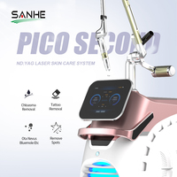 Laser picoseconde 585nm 650nm Nd Yag Q-Switch pour peeling au carbone, machine d'élimination des tatouages 1064 / 532