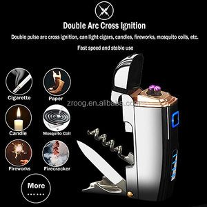 Lovisle Công Nghệ Đôi Arc Xung Nhẹ Hơn Với Biểu Tượng Tùy Chỉnh Hộ Gia Đình Dao Mở Chai Và Thuốc Lá Chủ Cho BBQ & Quà Tặng - Product Image 4