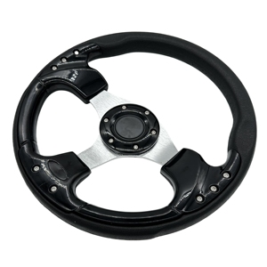 유니버설 <span class=keywords><strong>12</strong></span>.5 인치 PU 블랙 수정 골프 카트 스티어링 휠 보트 스티어링 휠 - Product Image 3