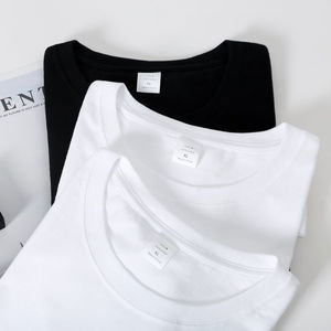 T-shirt da <span class=keywords><strong>uomo</strong></span> personalizzata <span class=keywords><strong>taglie</strong></span> forti in cotone 100% 280g pesante, tinta in filo, con logo stampato, casual - Produttori OEM di <span class=keywords><strong>abbigliamento</strong></span> - Product Image 5