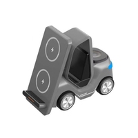 Station de recharge rapide sans fil 3 en 1 en forme de voiture chargeur sans fil universel pour téléphone portable et accessoires