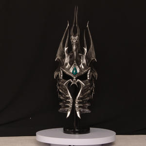Nuevo Casco del Rey Lich de World of <span class=keywords><strong>Warcraft</strong></span>, Personalizable, Réplica 1:1, Usable, Accesorio de Juego, Modelo de Metal - Product Image 1