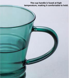 Tazza Minimalista in Vetro Borosilicato a Doppia Parete con Manico Resistente al Calore 250ml Soffiata a Mano per Birra/Latte/Tè/<span class=keywords><strong>Acqua</strong></span> - Product Image 4