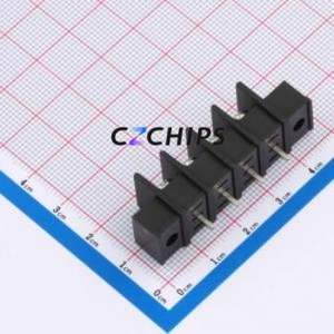 MX25CM-7.62-04P-BK01-Cu-S-A Barrier Terminal Block Through hole,P=7.62mm Connector Two Sides 7.62mm 1x4P Straight Pin - Product Image 2