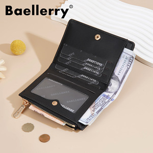 กระเป๋าสตางค์ใบเล็กสำหรับผู้หญิง Baellerry สีพื้น ซิปปิด กระเป๋าใส่เหรียญขนาดกะทัดรัด ใช้ได้ทุกวัน - Product Image 2