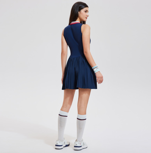 Robe d'été respirante personnalisée pour femmes, Fitness, Spinning, Golf, Cyclisme, Tennis de Table, Jupe à Col Polo avec Poches, Vêtements de Tennis - Product Image 3