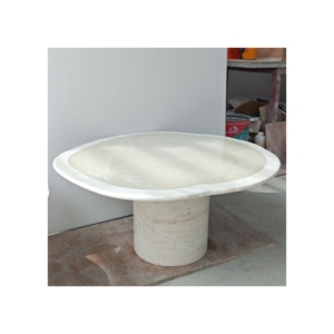 Trắng tự nhiên Onyx với travertine Đá Cẩm Thạch Bàn cà phê thiết lập - Product Image 2