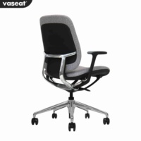Chaise de bureau de luxe ergonomique Vaseat F6-G06 en PU, large et saine, pour tous les types de postes, avec piètement en nylon extensible