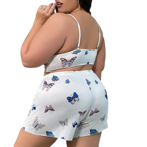 Vente directe d'usine en gros personnalisé <span class=keywords><strong>de</strong></span> haute qualité <span class=keywords><strong>grande</strong></span> <span class=keywords><strong>taille</strong></span> vêtements <span class=keywords><strong>de</strong></span> <span class=keywords><strong>nuit</strong></span> pour femmes ensemble <span class=keywords><strong>de</strong></span> vêtements <span class=keywords><strong>de</strong></span> <span class=keywords><strong>nuit</strong></span> sexy à imprimé papillon pour femmes - Product Image 5