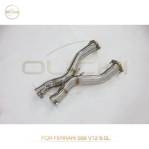 Tuyau intermédiaire d'échappement OUCHI SS304 pour Ferrari 599 <span class=keywords><strong>GTB</strong></span> Fiorano F141 2006-2012 6.0 V12 Pièces de performance automobile Système d'échappement - Product Image 3