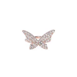 Butterfly Clip On <b>Earrings</b> Zinc Alloy Micro Insert Adjustable Party Fashion Ear Clips - Product Image 5