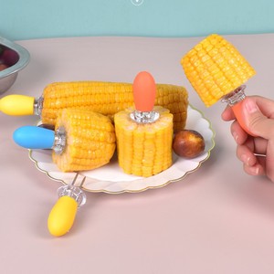 Supports à maïs en acier inoxydable-Fourchettes pour barbecue, brochettes d'épi pour la cuisine, le camping et les fêtes - Product Image 2