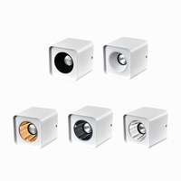 Spot LED moderne à double tête, montage en surface, 20W, noir et blanc, en aluminium, anti-éblouissement