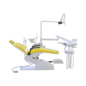 LED dişçi sandalyesi ile diş ekipmanları ekonomik ucuz sensörlü ışık yumuşak PU deri fauteuil den