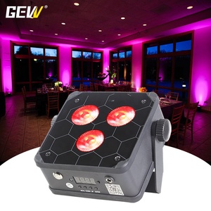 GEVV 8pcs <span class=keywords><strong>3</strong></span>*18W 배터리 구동 무선 <span class=keywords><strong>DMX</strong></span> <span class=keywords><strong>LED</strong></span> 업라이트 파 충전 비행 케이스로 조명 가능 - Product Image 5