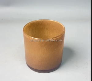 Stoples lilin kaca Amber stoples kaca ditiup tangan untuk stoples kaca lilin untuk pembuatan lilin - Product Image 2