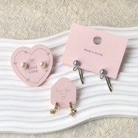 Exhibición de papel especial engrosada Rosa Cartón Logotipo personalizado Impresión Embalaje Anillo Pendientes Collar Clip de pelo Titular Tarjeta colgante