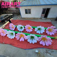 Chaîne de fleurs géante gonflable de 7m de long, ballon gonflable coloré de décoration de scène