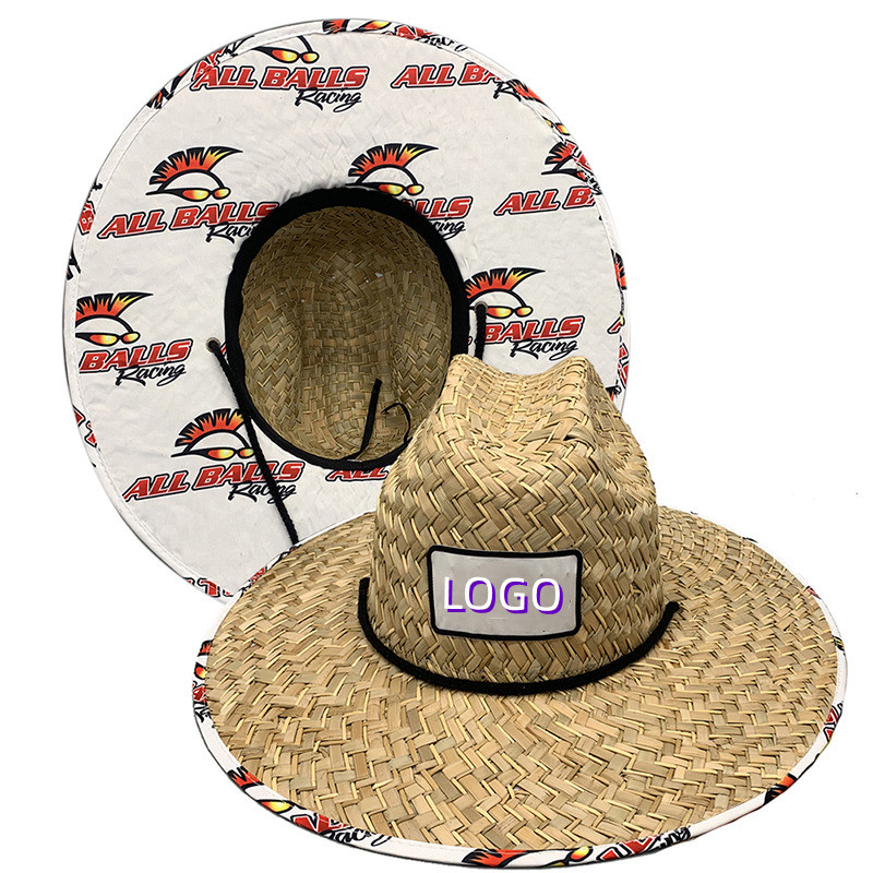 Индивидуальная пляжная соломенная шляпа унисекс с большими полями для взрослых